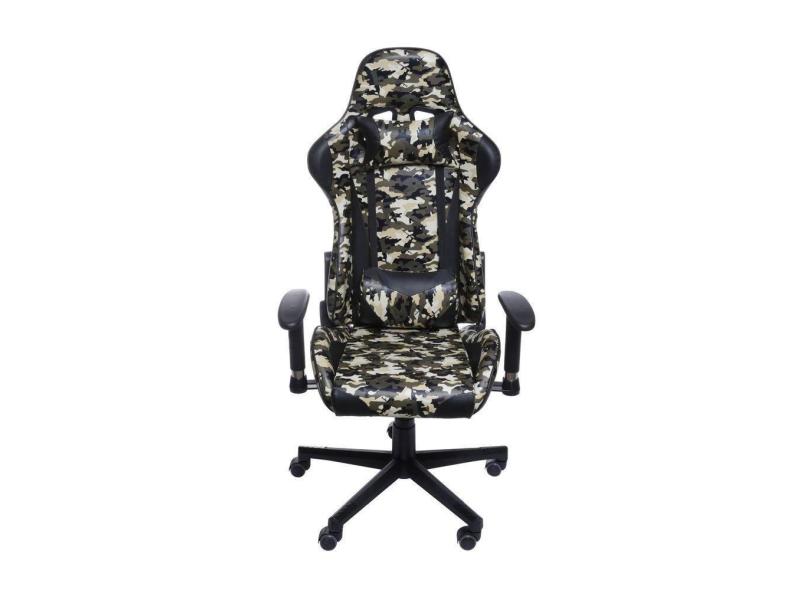 Cadeira Gamer com Braço Ajustável F16 3318 Or Design Camuflado/Preto