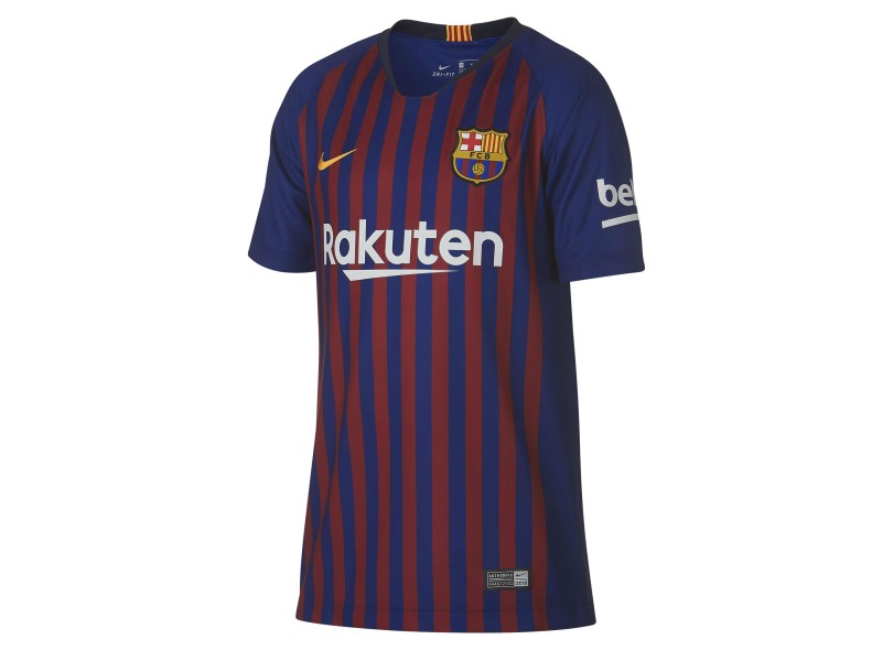 Camisa Torcedor Infantil Barcelona I 2018/19 Nike