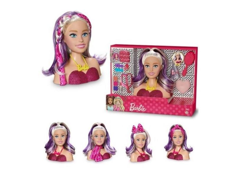 Barbie Busto Com Maquiagem E Acessórios Para Fazer Penteado