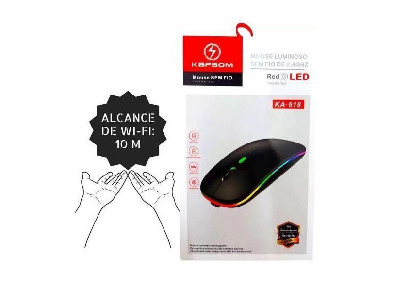 Mouser Gamer Sem Fio Óptico Para Notebook Wireles 2.4ghz Usb - Kapbom