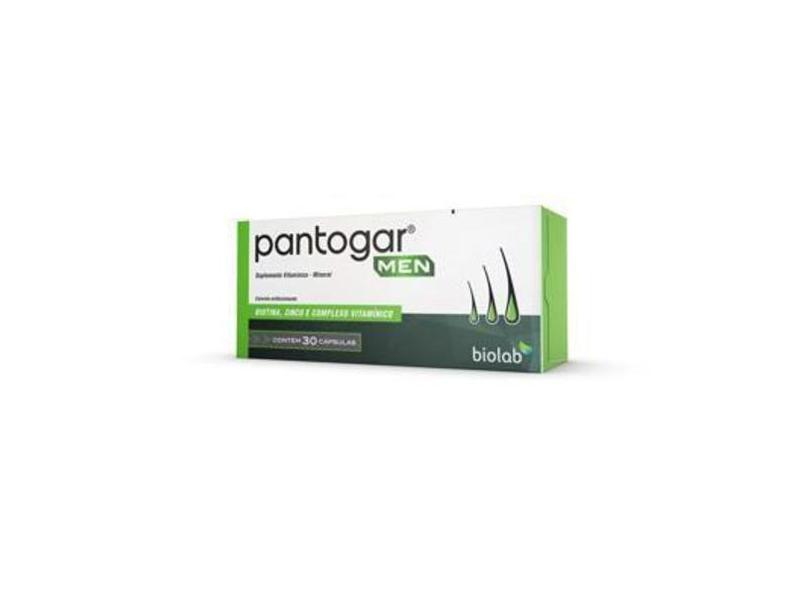 Suplemento Vitaminico Pantogar Men 30 Capsulas - Biolab