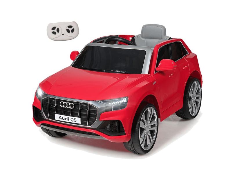 Carrinho Zippy Toys Eletrico Audi Q8 12V Controle Remoto Vermelho