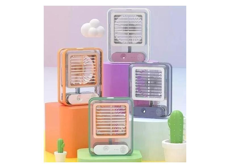 Ventilador De Mesa Com Umidificador - 3 Velocidades - Usb