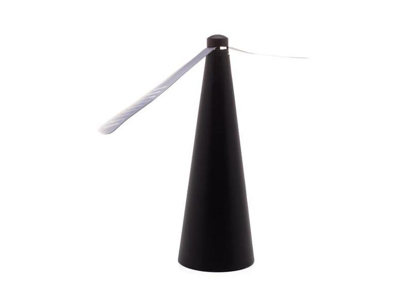 Ventilador Repelente de Mesa de Plástico Preto 9cm x 9cm x 26cm - Lyor