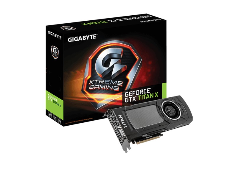 Placa de Video NVIDIA GeForce GTX Titan X 12 GB DDR5 384 Bits Gigabyte GV-NTITANXXTREME-12GD-B