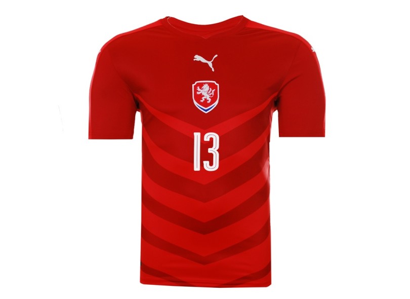 Camisa Torcedor República Tcheca I 2016 com Número Puma