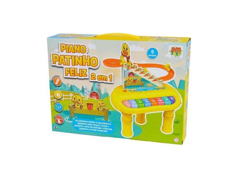 Piano Patinho Feliz 2 Em 1 Dm Toys Dmt6594