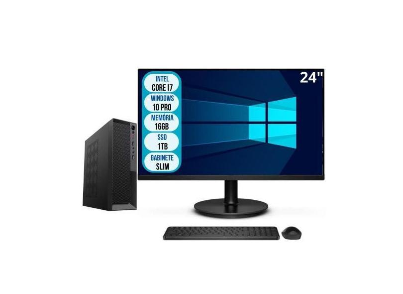 Computador Completo Slim Intel Core i7 16GB SSD 1TB Wifi Windows 10 Pr