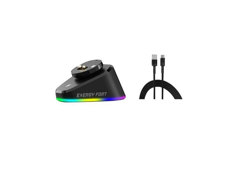 Base de carregamento de mouse sem fio com cabo de carregamento USB para Logitech G Pro X RGB Charger para Razer DeathAdder V2 Pro