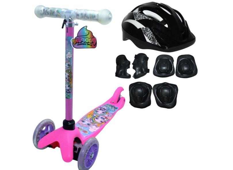 Patinete Infantil 3 Rodas Ajustavel Mod: Unicornio + Proteçao