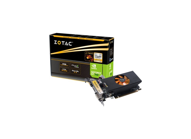 Placa de Video NVIDIA GeForce T 740 2 GB DDR3 128 Bits Zotac ZT-71006-10L
