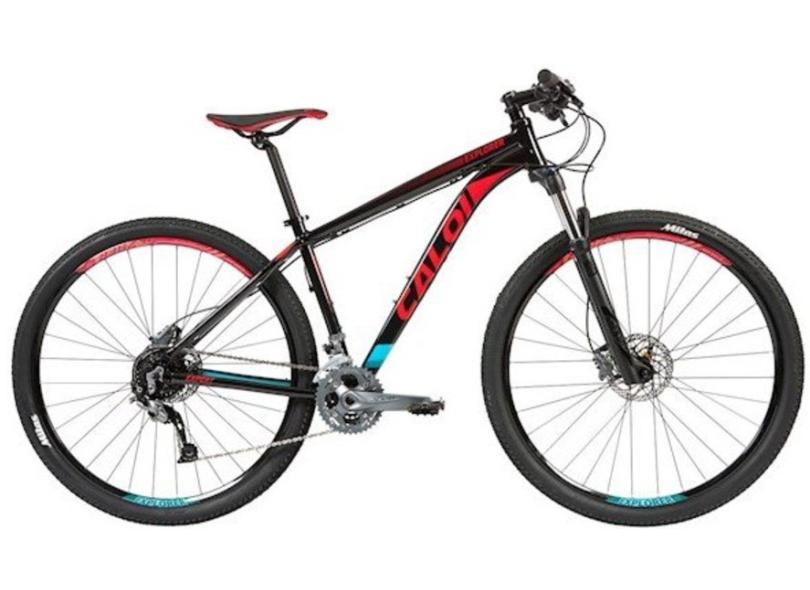 Bicicleta Mountain Bike Caloi 27 Marchas Aro 29 Suspensão Dianteira a Disco Explorer Expert 2019