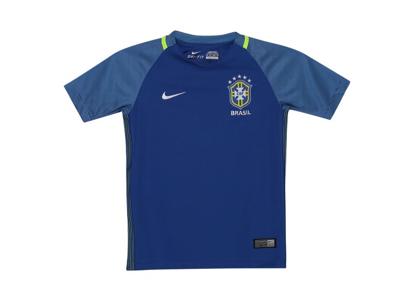 Camisa Torcedor infantil Brasil II 2016 sem Número Nike