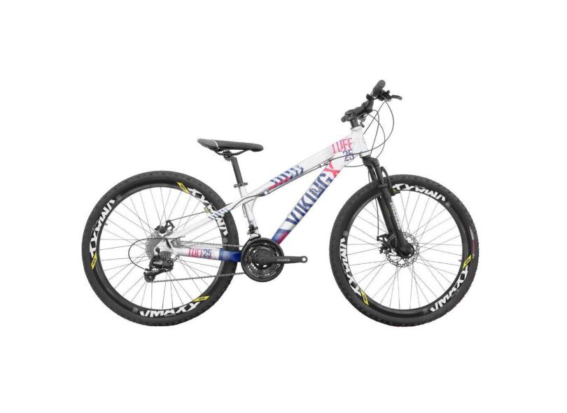 Bicicleta Aro 26 Viking Tuff X 25 Freeride Freio a Disco Hidráulico 24 Marchas Suspensão Dianteira