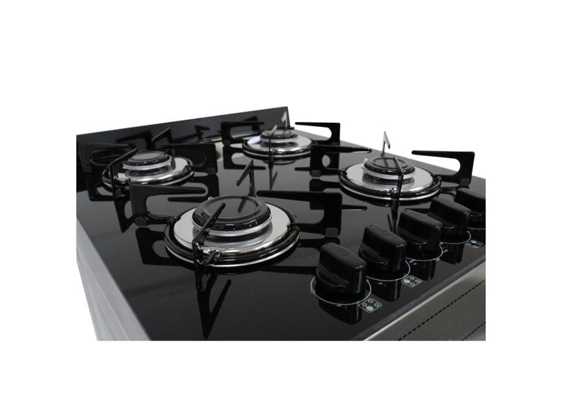 Fogão de Piso Clarice Veritá 4 Bocas Acendimento Automático Acabamento Inox