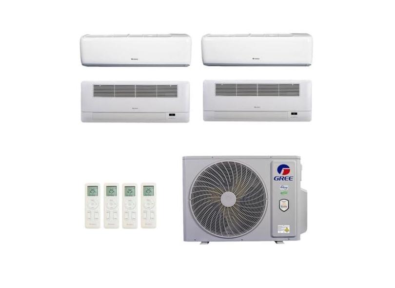 Ar-Condicionado Multi Split Inverter R-32 Gree 36.000 (2x Evap HW 9.000 + 2x Evap Cassete 1 Via 18.000) Quente/Frio 220V