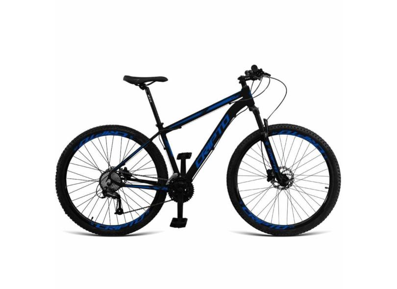 Bicicleta Aro 29 Cripto 21 Marchas Freios Disco c/ Suspensão - Preto/azul - 17 Preto/azul