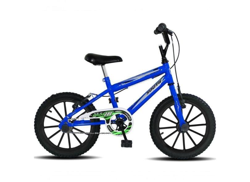 Bicicleta Aro 16 Infantil South Ferinha Para Meninos - Azul Azul