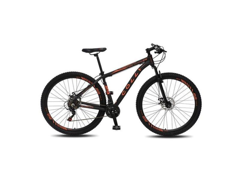 Bicicleta Colli 532/72 Aro-29 Dupla Suspensão 21 Marchas Preto/Laranja