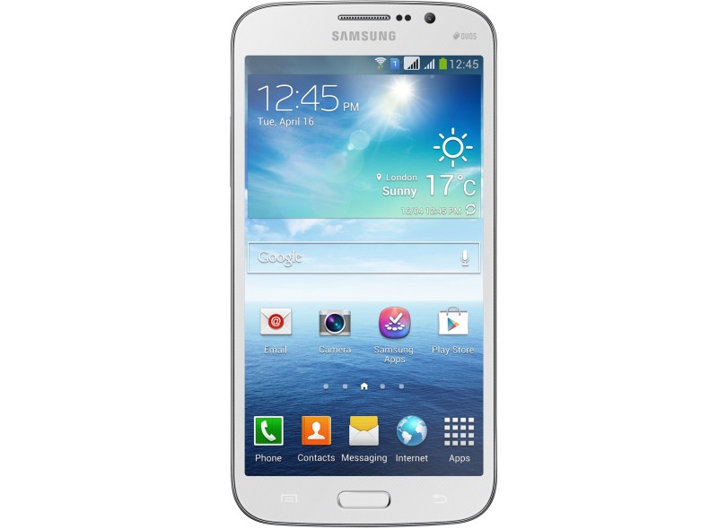 Smartphone Samsung Galaxy Mega Duos GT-I9152 Câmera 8,0 MP 2 Chips 8GB Android 4.2 (Jelly Bean Plus) Wi-Fi 3G