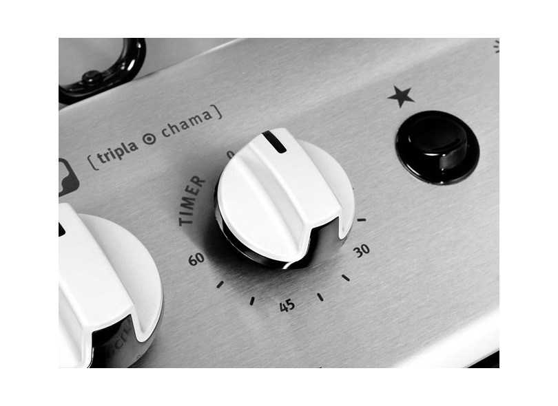 Fogão de Embutir Electrolux Celebrate 4 Bocas Acendimento Automático Acabamento Inox Grill 56TXE