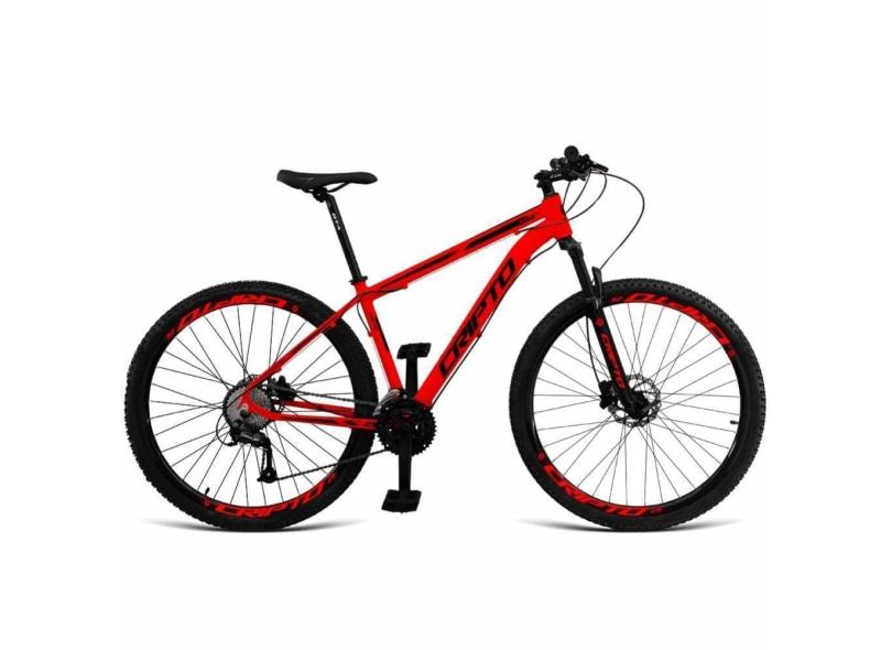 Bicicleta Aro 29 Cripto 24 Marchas Shimano E Freios A Disco - Vermelho-preto - 19&quot; Vermelho-preto