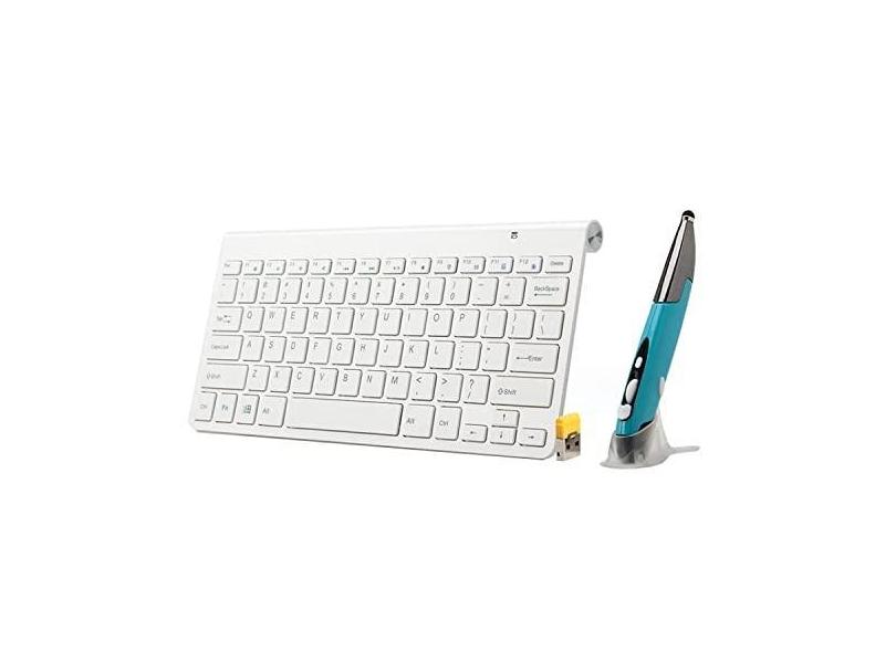 Acessórios dos componentes KM-909 2,4 GHz de teclado multimídia sem fio + mouse de caneta óptica sem fio com receptor USB para laptop para computadores para PC, entrega aleatória de cor do mouse de ca
