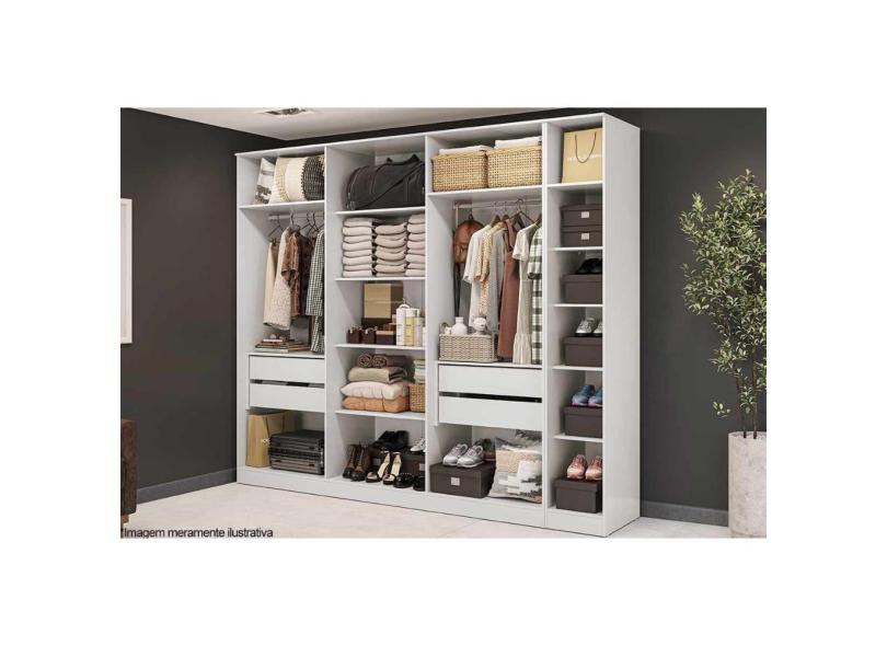Guarda Roupa Closet de Quarto Adapt 2 Peças (1 Aberto + 1 Módulo Aberto ...