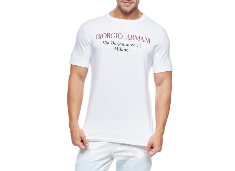 Camiseta Giorgio Armani Classic Via Borgonuovo Milano em Promo o