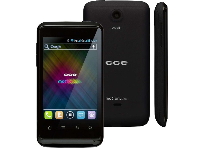 Smartphone CCE Motion Plus SK402 Câmera 5,0 MP 2 Chips Android 4.0 (Ice Cream Sandwich) 3G Wi-Fi