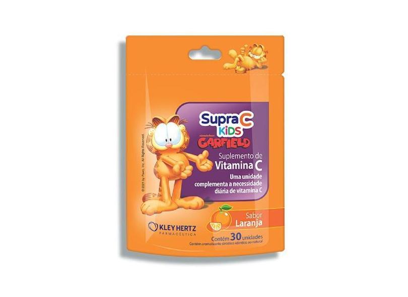Vitamina C Supra C Kids Sabor Laranja Com 30 Gomas - Kley Hertz