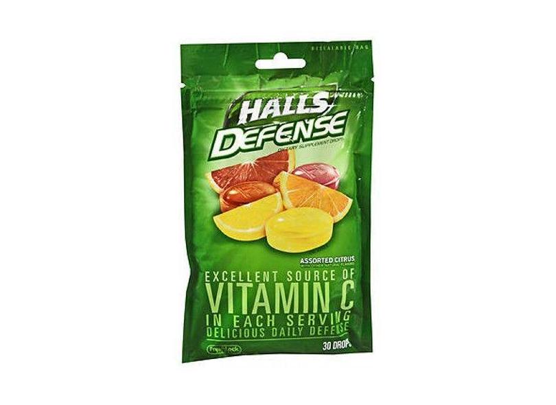 Suplemento De Vitamina C Halls Defense Gotas Cítricas Sortidas 30 Cada