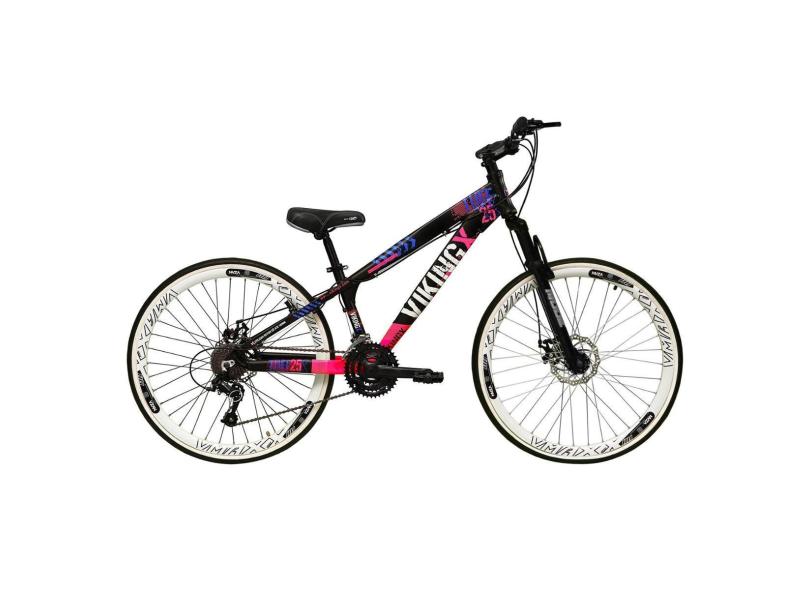 Bicicleta 26 Vikingx Tuff 21v Alumínio X25 X-25 Freeride DH Aros Vmaxx Freios Hidráulicos (óleo)-Unissex
