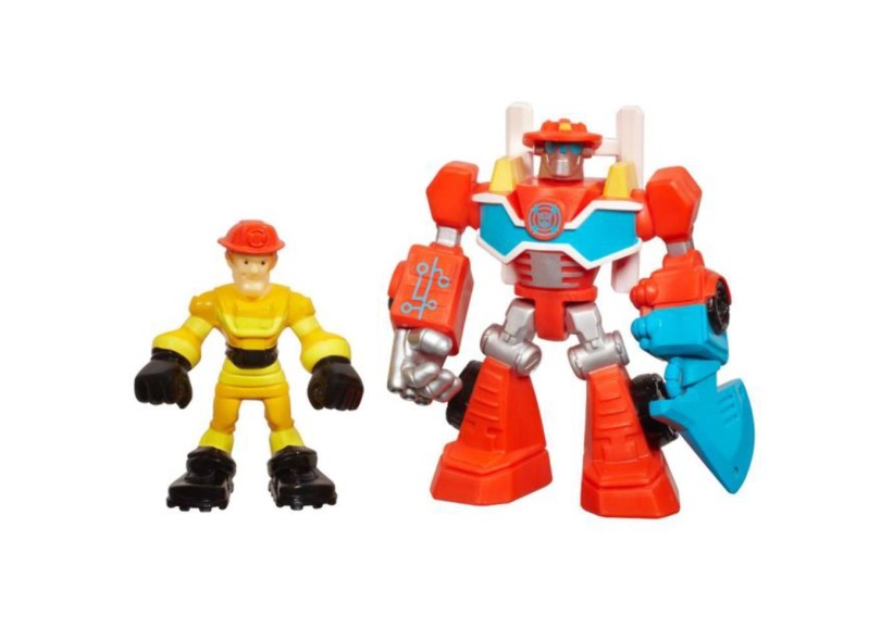 Boneco Transformers Playskool Heroes Heatwave The Fire-Bot e Kade Burns - Hasbro