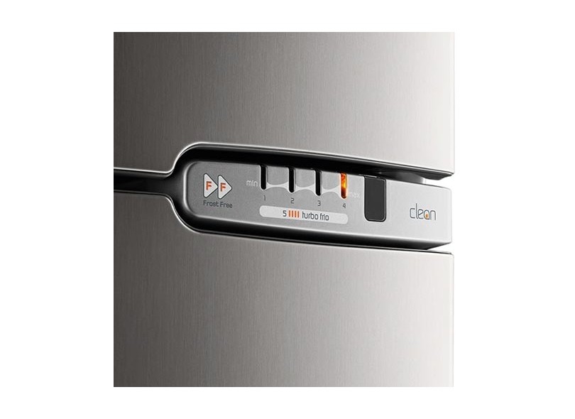 Geladeira Brastemp Clean Frost Free Duplex 352 Litros Inox BRM39ER