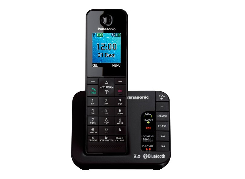 Telefone sem Fio Panasonic Secretaria Eletrônica KX-TGH260