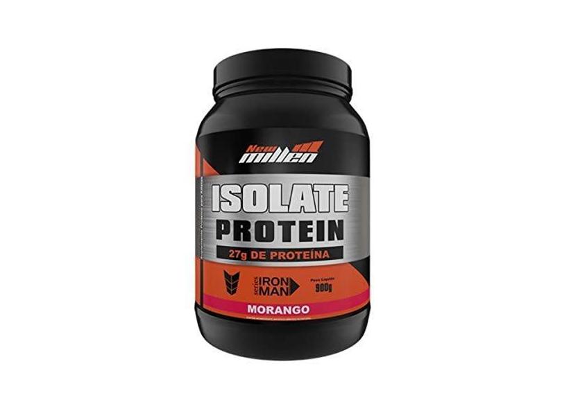 New Millen Isolate Protein- Isolate Protein - Proteína da Carne, Sabor Morango, 900g