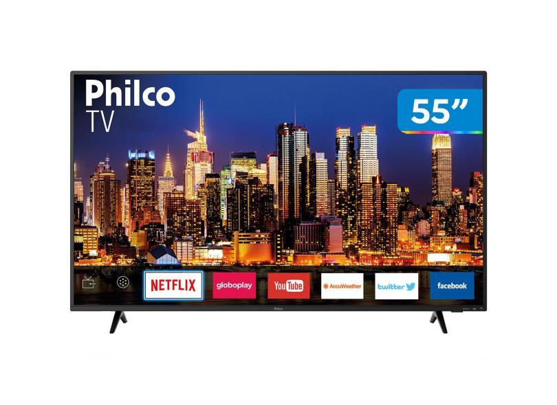 Smart TV TV LED 55 " Philco 4K Netflix PTV55F62SN 3 HDMI
