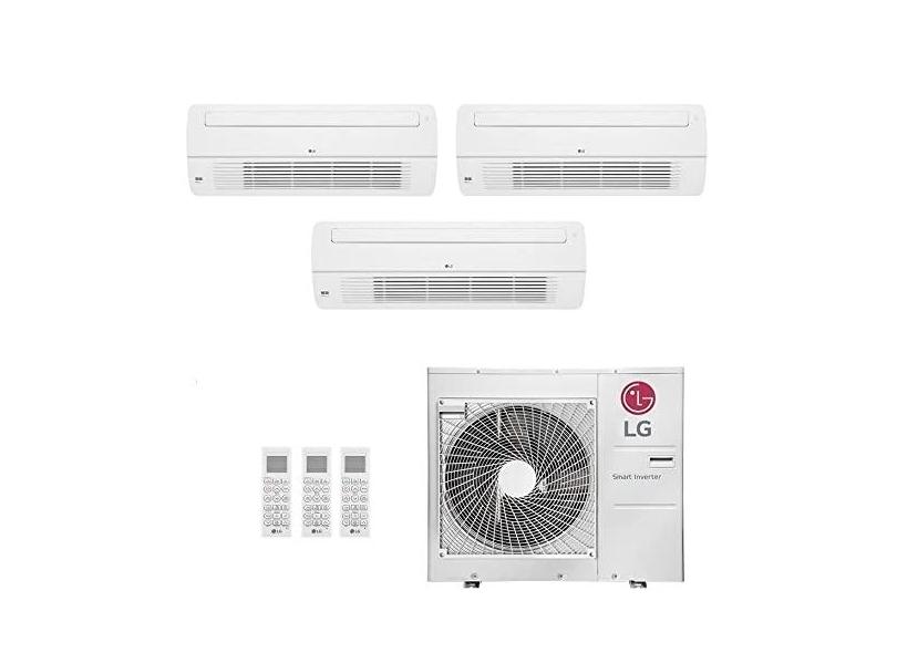 Ar-Condicionado Multi Split Inverter LG 48.000 BTUs (3x Evap Cassete 1 Via 18.000) Quente/Frio 220V