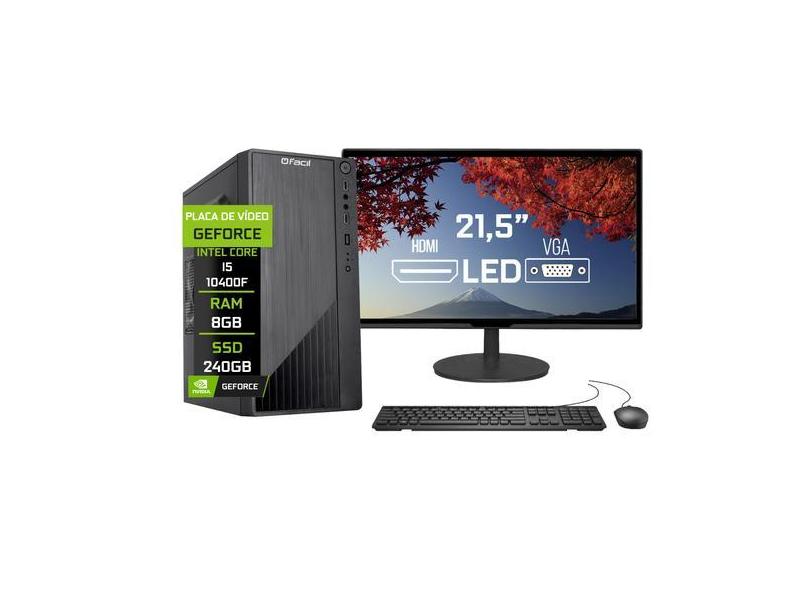 Computador Completo Fácil Intel Core I5 10400F (Décima Geração) 8Gb Dd