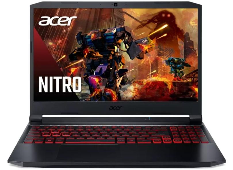 Notebook Gamer Acer Aspire Nitro 5 Intel Core i7 11800H 11ª Geração 8GB de RAM SSD 512 GB 15,1" Full HD GeForce GTX 1060 Linux AN515-57-75C3