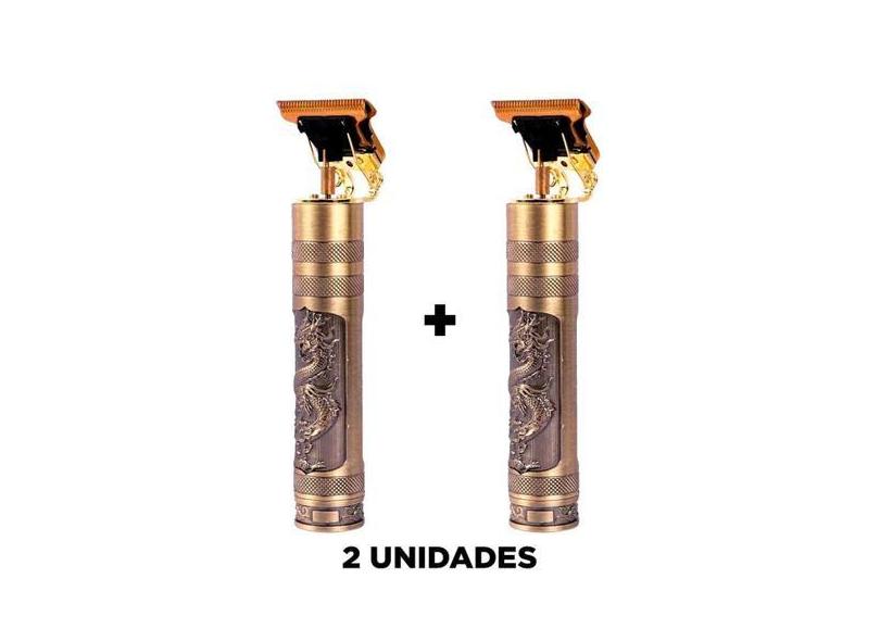 2 Maquininhas Barbeador Dourado Acabamento Profissional - Relet