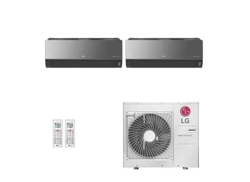 Ar-Condicionado Multi Split Inverter LG 30.000 (1x Evap HW Artcool 9.000 + 1x Evap HW Artcool 24.000) Quente/Frio 220V