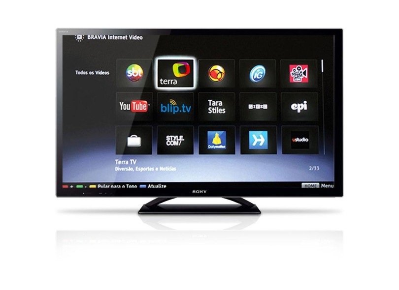 TV LED 55" Smart TV Sony Bravia 3D Full HD 4 HDMI KDL-55HX855