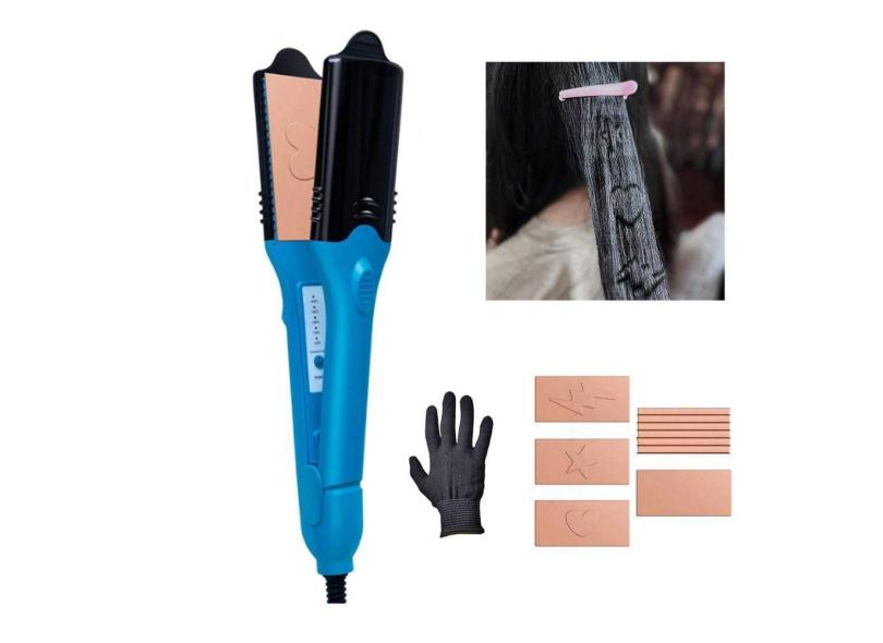 Prancha Alisadora Impressao 3D Ceramica Cabelo Penteado Divertido Raio Estrela Coraçao Desenho