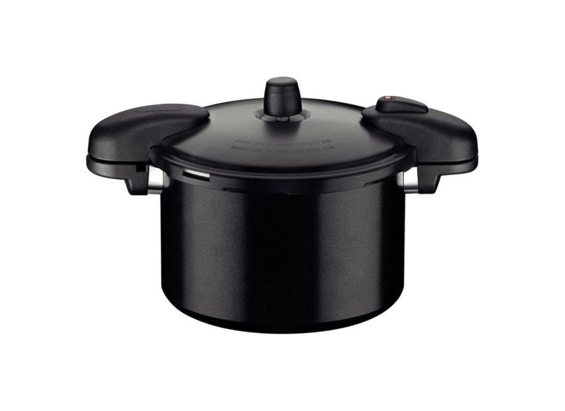 Panela de Pressão Valência Black 24 cm 7 L em Alumínio com Revestimento Cerâmico Preto Tramontina 20565/424