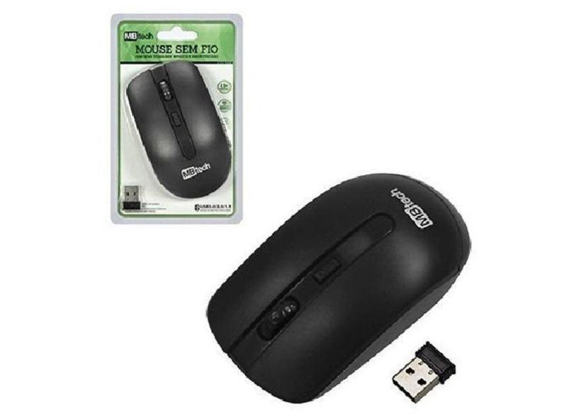 Mouse Sem Fio 3200 Dpi 2.4Ghz Usb 3.0 4 Botões