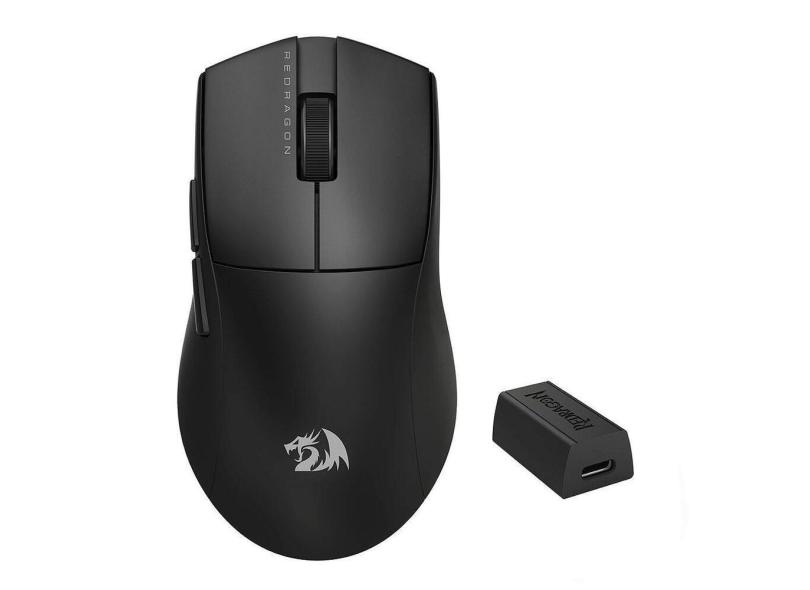 Mouse Gamer Redragon King 4K Pro, Wireless, Bluetooth, 26000 DPI, 7 Botões, Preto