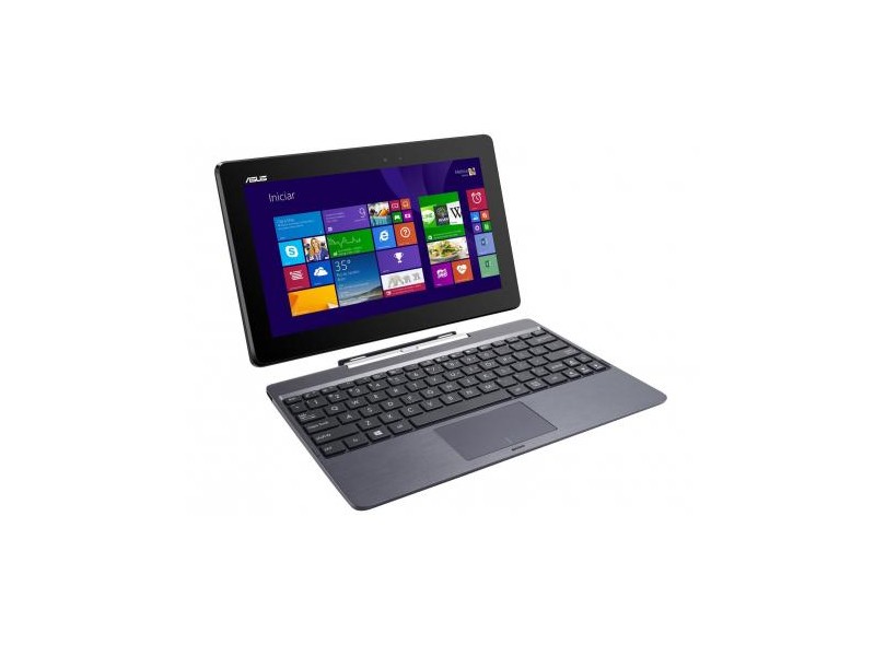 Notebook Conversível Asus Intel Atom Z3740 2 GB de RAM HD 500 GB SSD 32 GB LED 10.1 " Touchscreen Windows 8.1 T100