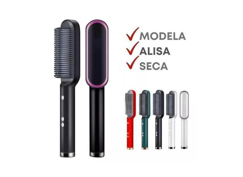 Escova Alisadora Cabelo Secadora 5 Em 1 Bivolt 110/220V - Escova Elétr